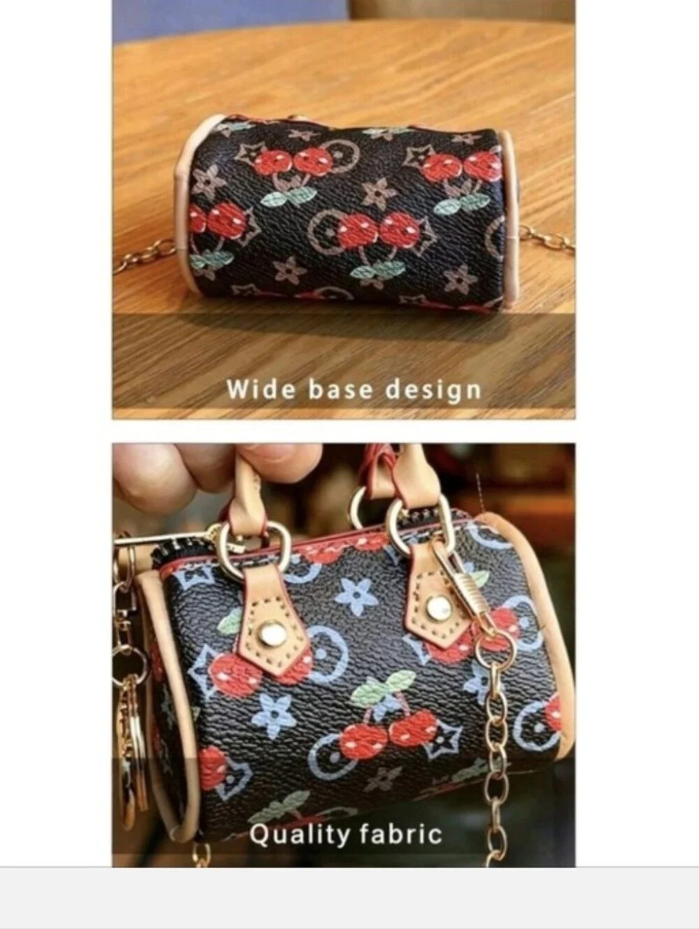 Cherry Mini Coin Purse Bag Charm/ Keychain NEW